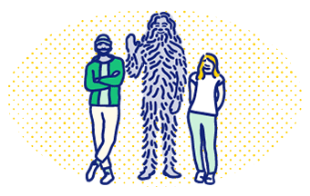 illustration of friends hanging out