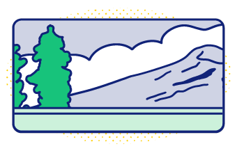 illustration of a laptop with stickers